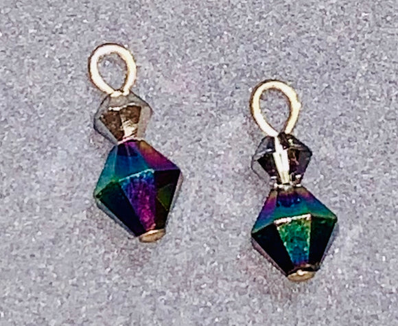 Purple Crystal Dangles (for interchangeable earring system)  #10226