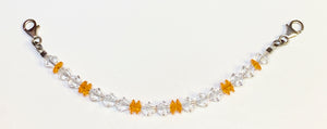 Orange and Clear Swarovski Crystal Watchband (for interchangeable watch system) #13108