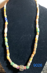 African Trade Bead (recycled glass) 32" Necklace 19026