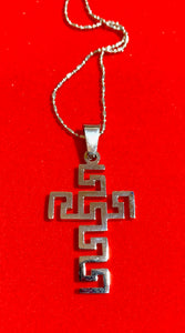 Stainless Steel Cross on 18" Stainless Steel Chain  #18108