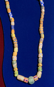 African Trade Bead (recycled glass) 32" Necklace 19028