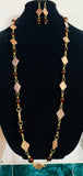 Coconut Shell Necklace and Earrings  #20010