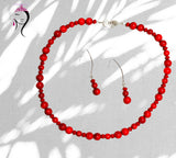 Bamboo Coral Necklace Set. #22030