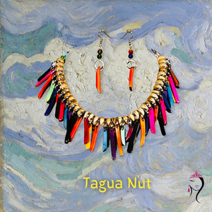Tagua Nut Necklace Set. #22021