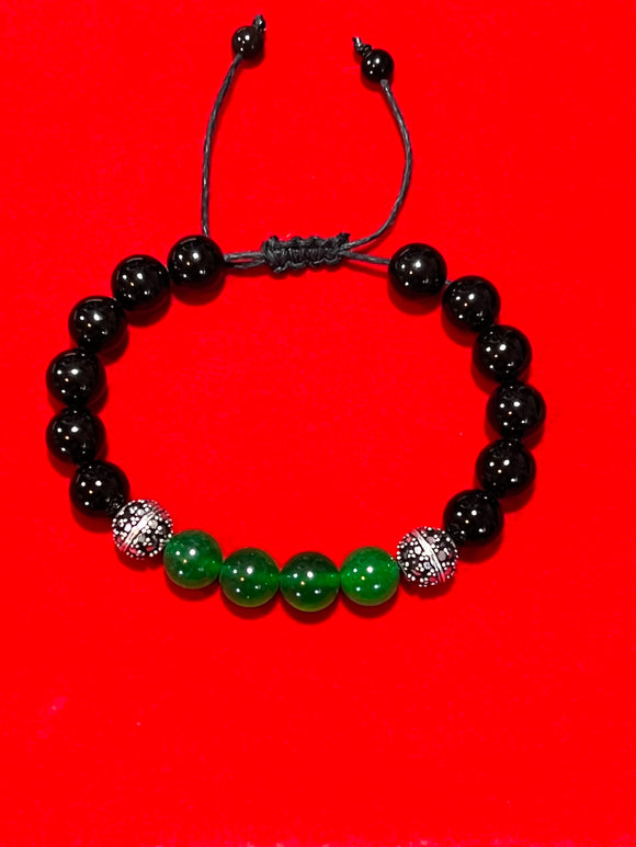Onyx & Jade Bracelet  #22039