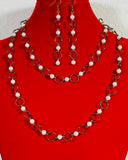Pearls and Coils Necklace Set  #21006
