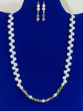 Swarovski Crystal Pearls and Crystals Necklace & Earrings  #20033