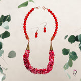 Bamboo Coral Necklace Set. #22029